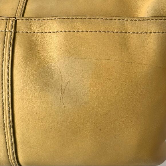 Y2K Coach Vintage Hobo Shoulder Handbag M0893-F13354 Butter Yellow Leather - Picture 11 of 16